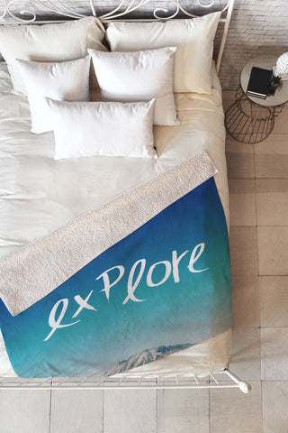 Leah Flores Explore Fleece Throw Blanket