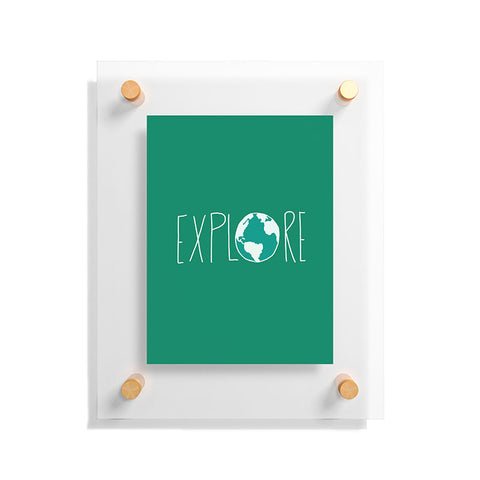 Leah Flores Explore The Globe Floating Acrylic Print