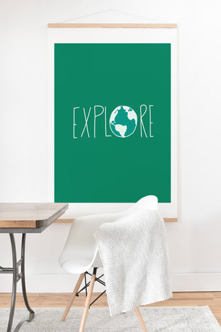 Leah Flores Explore The Globe Art Print And Hanger