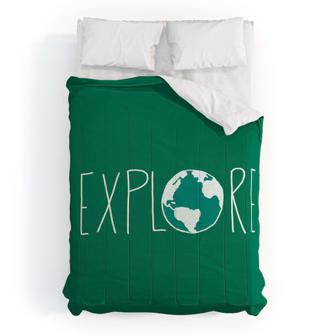 Leah Flores Explore The Globe Comforter