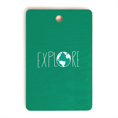 Leah Flores Explore The Globe Cutting Board Rectangle