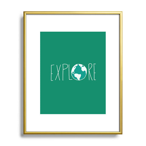 Leah Flores Explore The Globe Metal Framed Art Print