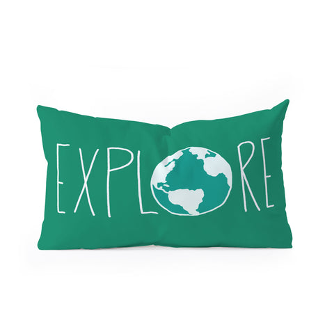 Leah Flores Explore The Globe Oblong Throw Pillow