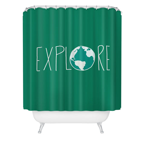 Leah Flores Explore The Globe Shower Curtain