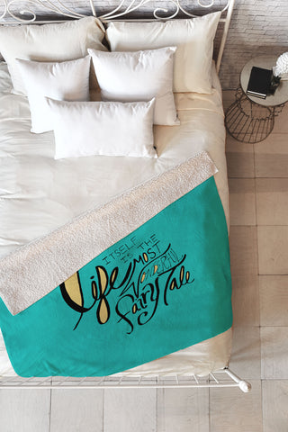 Leah Flores Fairy Tale Fleece Throw Blanket