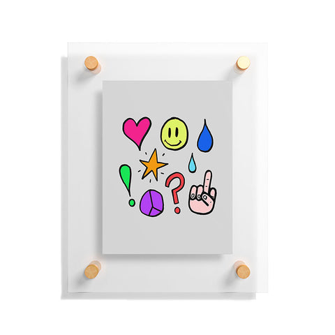 Leah Flores Feelings Floating Acrylic Print