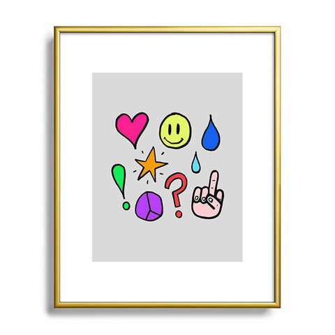 Leah Flores Feelings Metal Framed Art Print