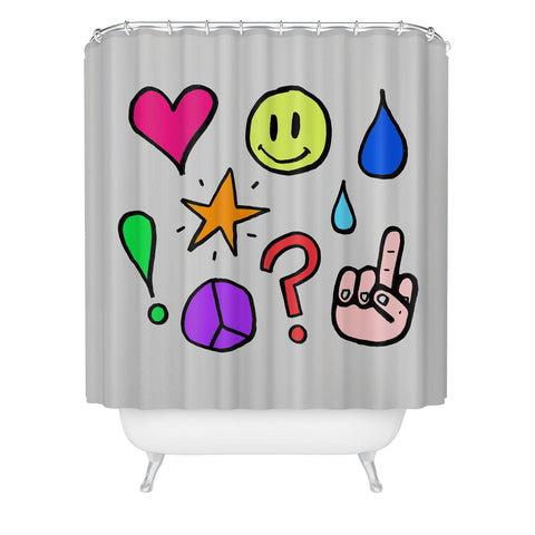 Leah Flores Feelings Shower Curtain