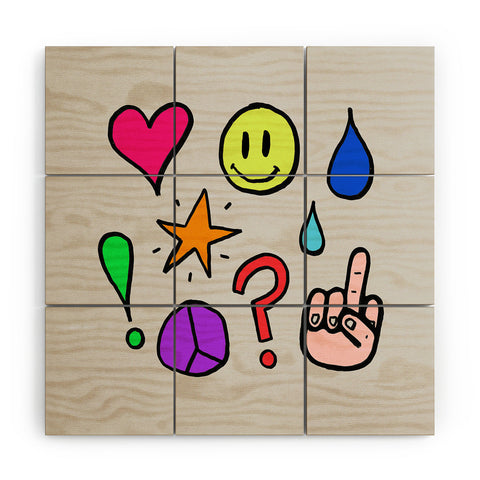 Leah Flores Feelings Wood Wall Mural