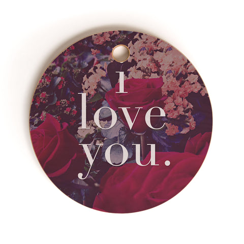 Leah Flores Floral Love Cutting Board Round