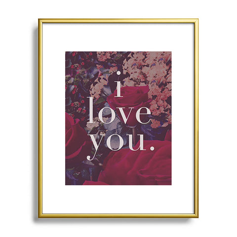 Leah Flores Floral Love Metal Framed Art Print