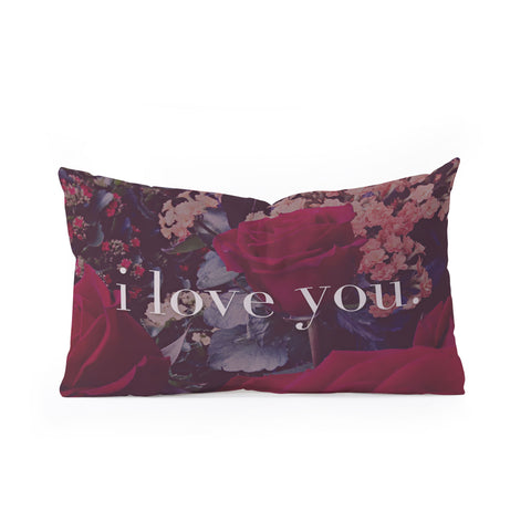 Leah Flores Floral Love Oblong Throw Pillow