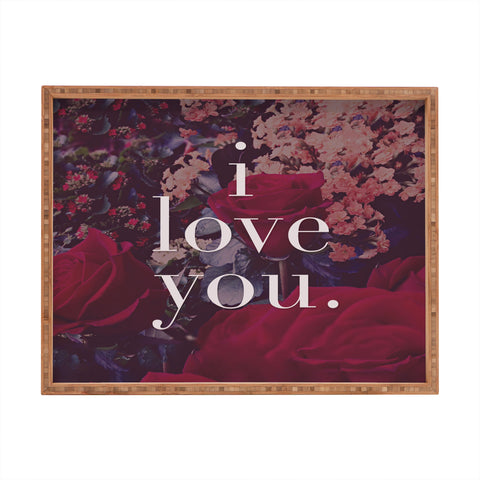 Leah Flores Floral Love Rectangular Tray