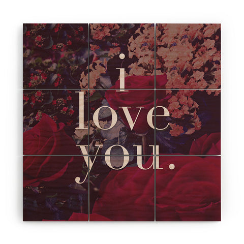 Leah Flores Floral Love Wood Wall Mural
