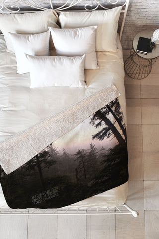 Leah Flores Forest Universe Fleece Throw Blanket