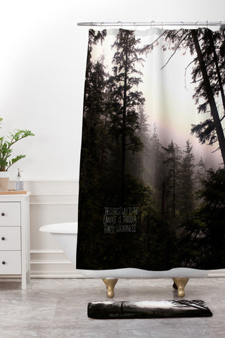 Leah Flores Forest Universe Shower Curtain And Mat