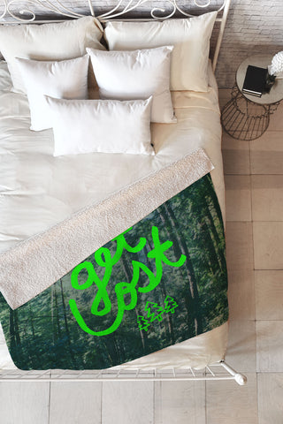 Leah Flores Get Lost X Muir Woods Fleece Throw Blanket