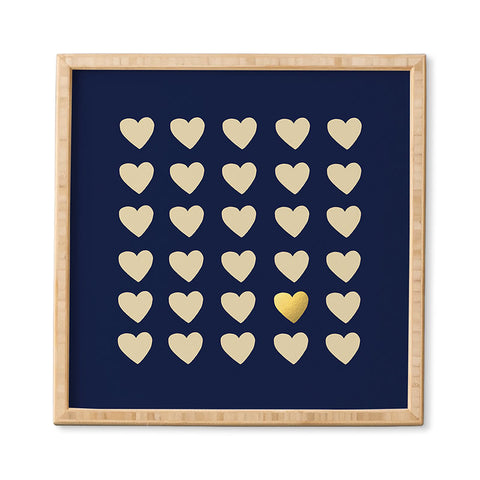 Leah Flores Gold Heart Framed Wall Art