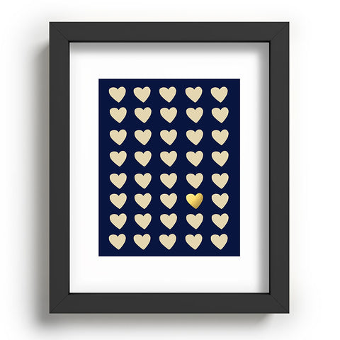 Leah Flores Gold Heart Recessed Framing Rectangle