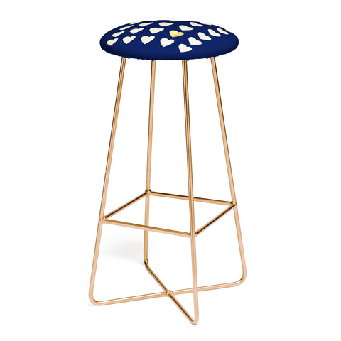 Leah Flores Gold Heart Bar Stool