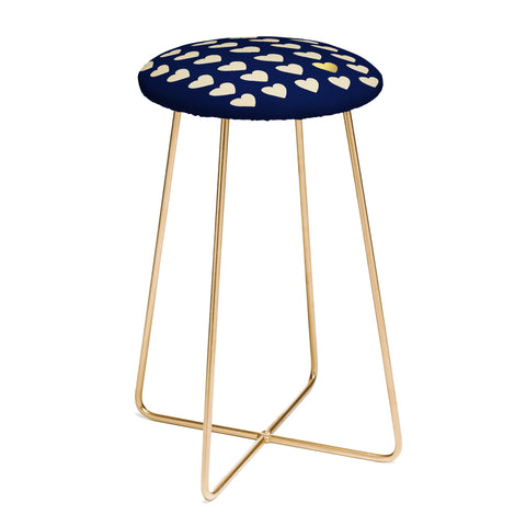 Leah Flores Gold Heart Counter Stool