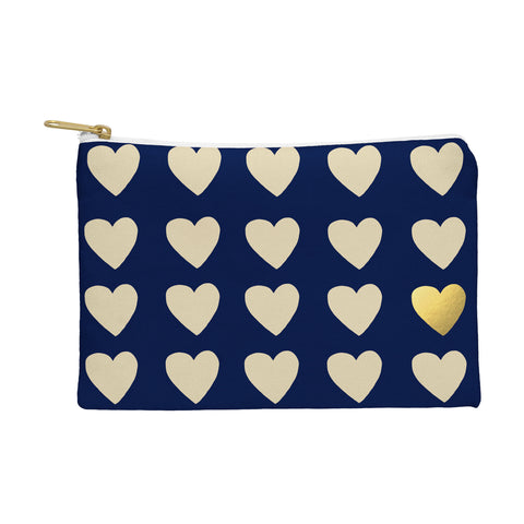 Leah Flores Gold Heart Pouch