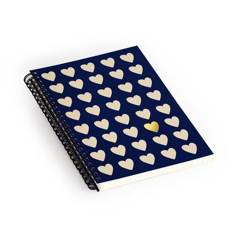 Leah Flores Gold Heart Spiral Notebook
