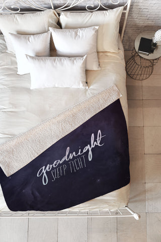 Leah Flores Goodnight Fleece Throw Blanket
