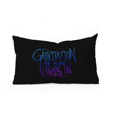 Leah Flores Gravitation Dark Oblong Throw Pillow