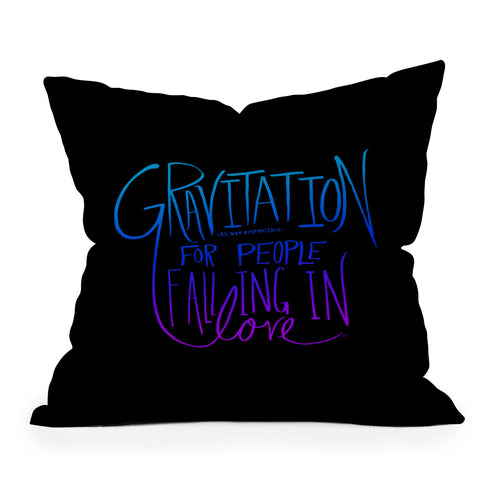 Leah Flores Gravitation Dark Throw Pillow