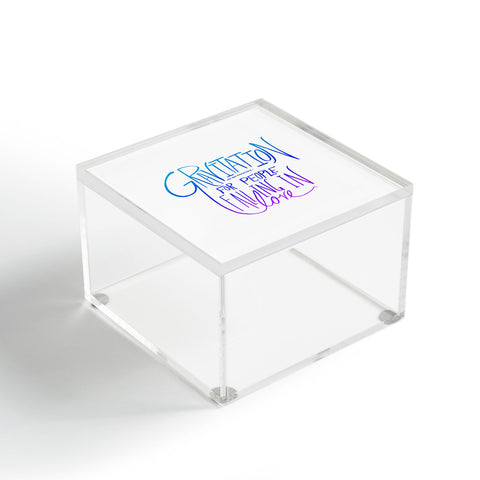 Leah Flores Gravitation White Acrylic Box