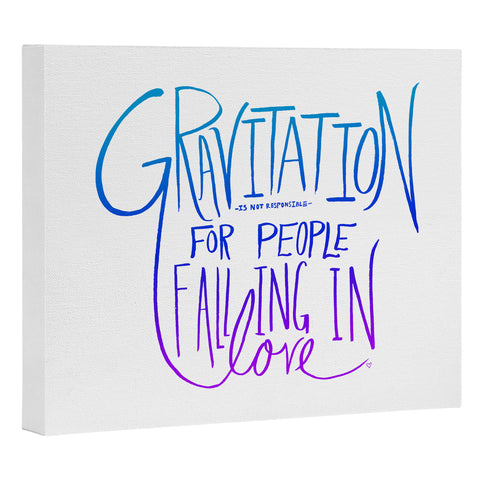 Leah Flores Gravitation White Art Canvas