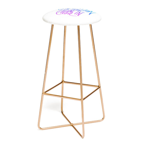 Leah Flores Gravitation White Bar Stool
