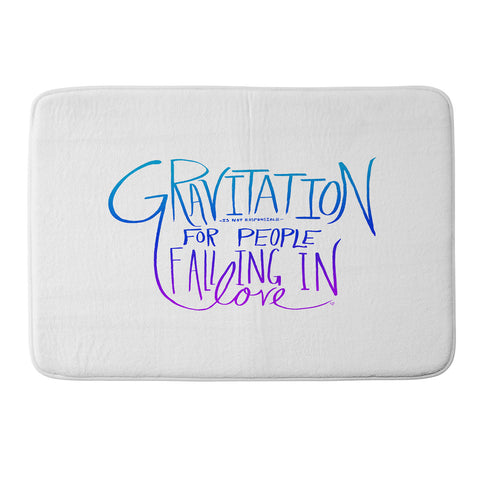 Leah Flores Gravitation White Memory Foam Bath Mat