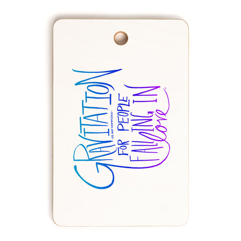 Leah Flores Gravitation White Cutting Board Rectangle