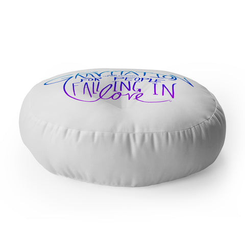 Leah Flores Gravitation White Floor Pillow Round