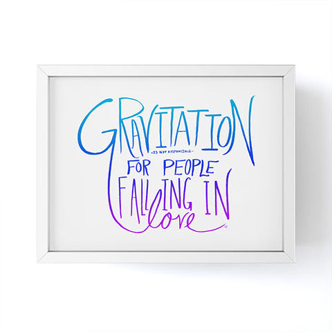 Leah Flores Gravitation White Framed Mini Art Print