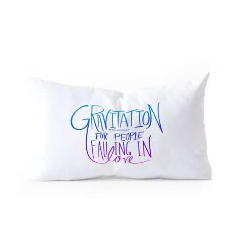 Leah Flores Gravitation White Oblong Throw Pillow