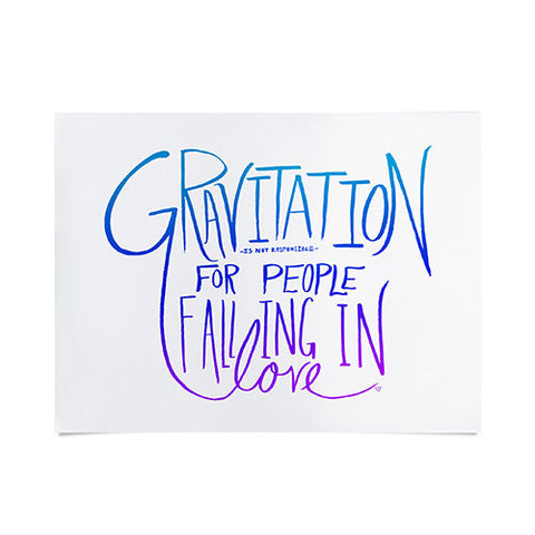 Leah Flores Gravitation White Poster
