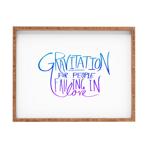 Leah Flores Gravitation White Rectangular Tray