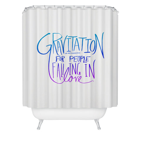 Leah Flores Gravitation White Shower Curtain