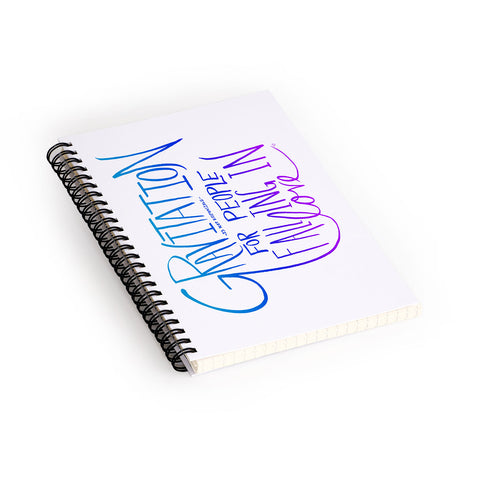 Leah Flores Gravitation White Spiral Notebook