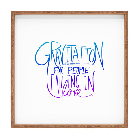 Leah Flores Gravitation White Square Tray