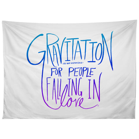 Leah Flores Gravitation White Tapestry
