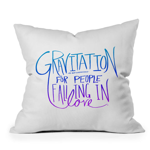 Leah Flores Gravitation White Throw Pillow