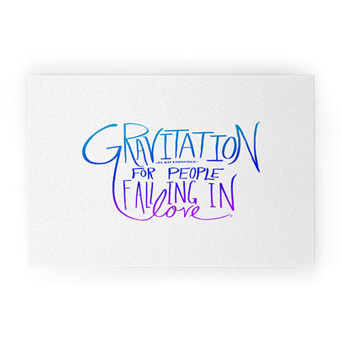 Leah Flores Gravitation White Welcome Mat