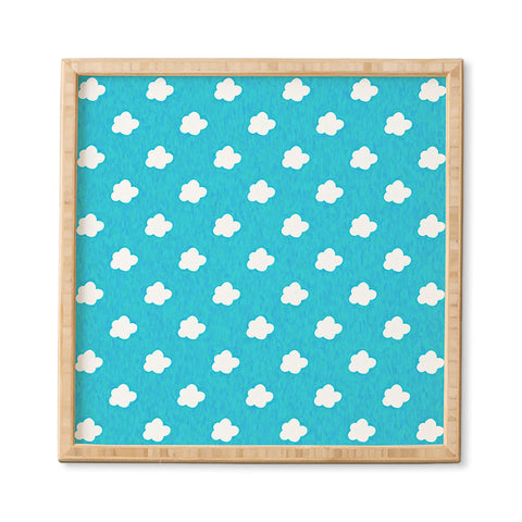 Leah Flores Happy Little Clouds Framed Wall Art