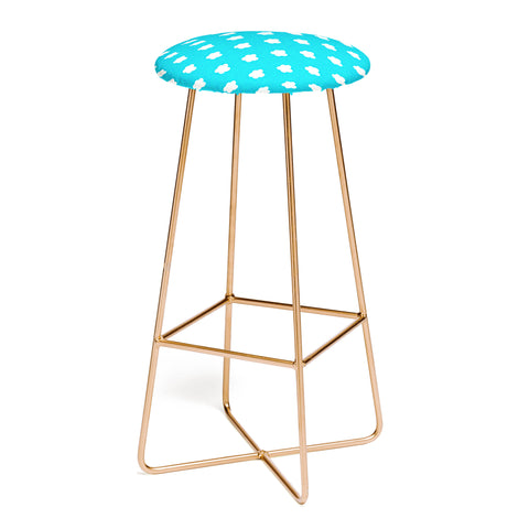 Leah Flores Happy Little Clouds Bar Stool