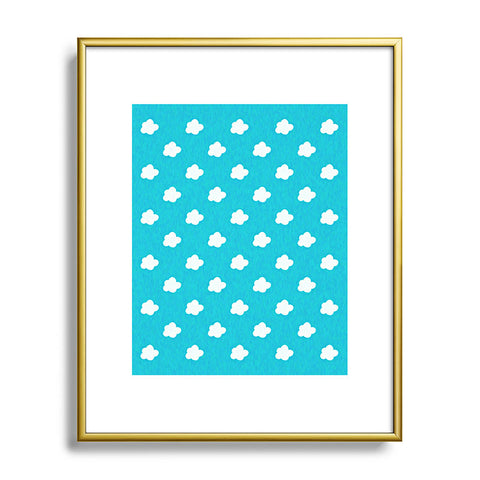 Leah Flores Happy Little Clouds Metal Framed Art Print