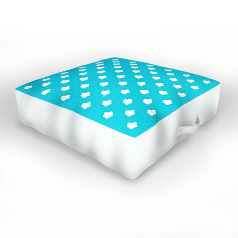 Leah Flores Happy Little Clouds Outdoor Floor Cushion